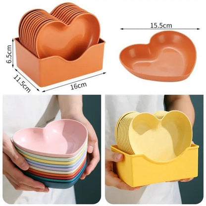 Plastic Plates With Stand, Multi-function Spit Bone Dish