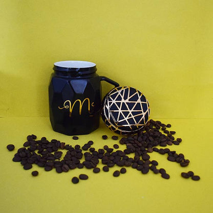 Queen & Mr. Geometric Design Ceramic Tea Cup Coffee Mug Travel Mug. (Price for 1 piece)