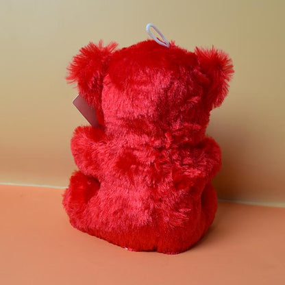 Cute Looking Little Red Teddy Bear with Bow Soft Toy for Kids