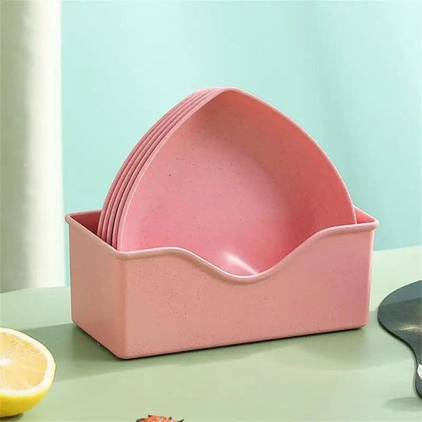 Plastic Plates With Stand, Multi-function Spit Bone Dish