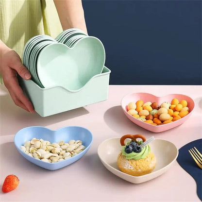 Plastic Plates With Stand, Multi-function Spit Bone Dish