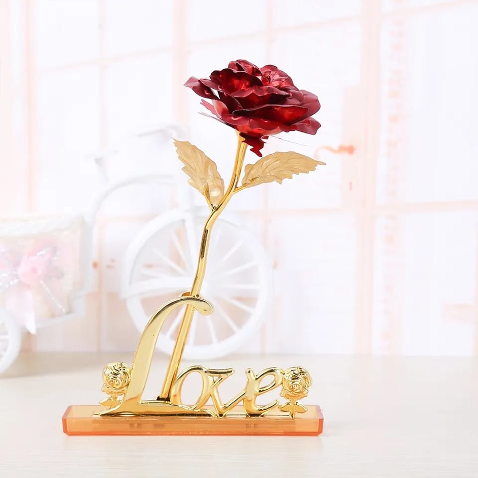 Valentine Metal Flower - Rose